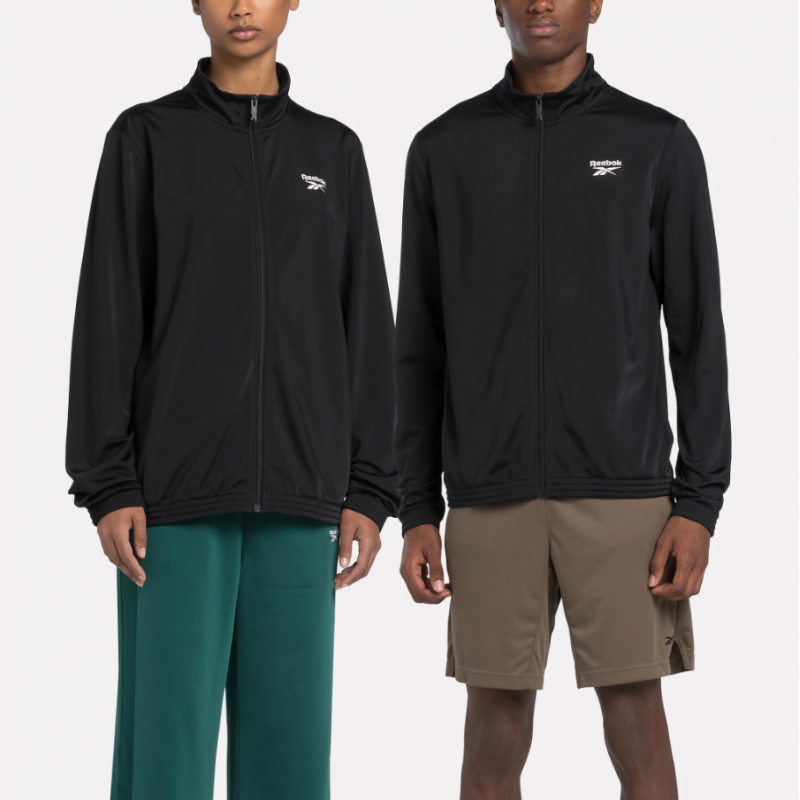 Reebok Unisex' Identity Small Logo Track Jacket -Black