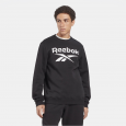 Reebok Men's Identity Fleece Stacked Logo Sweatshirt -Black