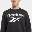 Reebok Men's Identity Fleece Stacked Logo Sweatshirt -Black