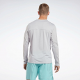 Reebok Men Activchill Long-Sleeve Top Athlete Sweatshirt- Grey