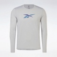 Reebok Men Activchill Long-Sleeve Top Athlete Sweatshirt- Grey