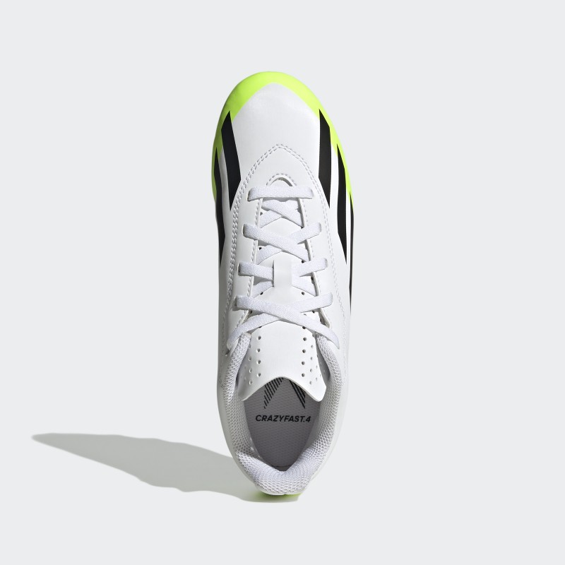 Adidas Kids X Crazyfast.4 Flexible Ground Boots - White