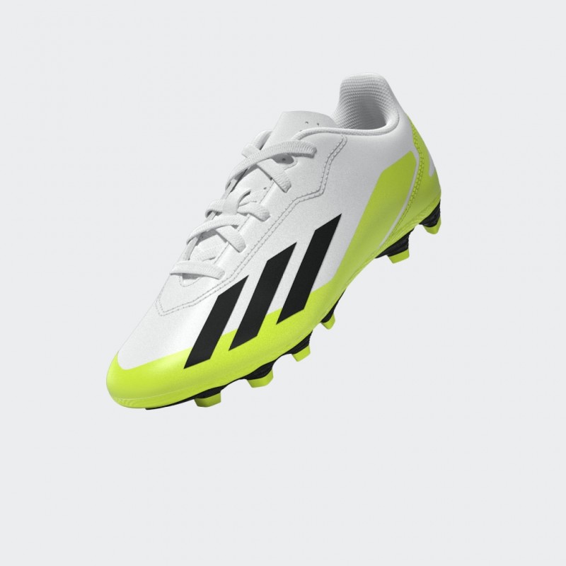 Adidas Kids X Crazyfast.4 Flexible Ground Boots - White