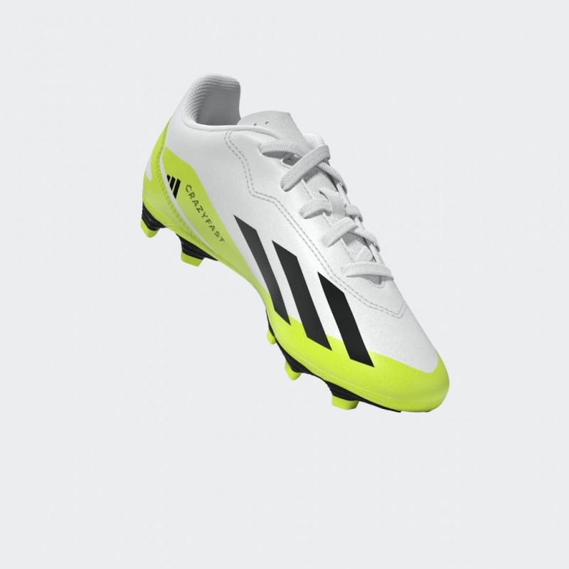 Adidas Kids X Crazyfast.4 Flexible Ground Boots - White