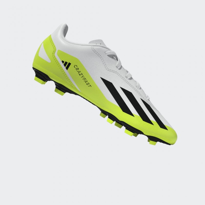 Adidas Kids X Crazyfast.4 Flexible Ground Boots - White
