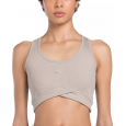 Reebok Womens' Studio Rib Crop Ash Bra