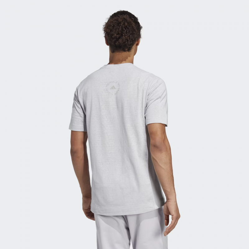 adidas Mens' Yoga Training Tee - Grey