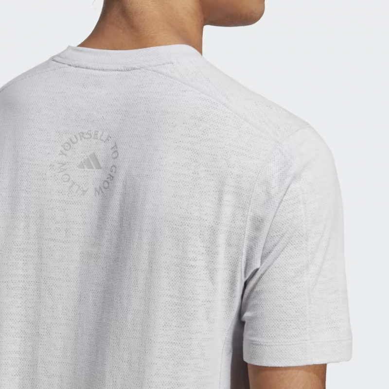 adidas Mens' Yoga Training Tee - Grey