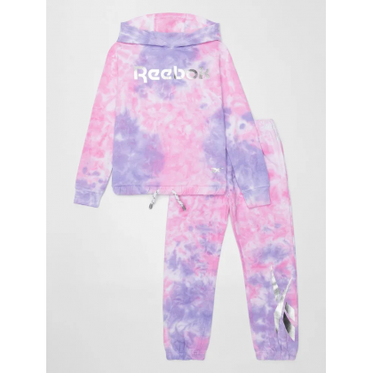 Reebok.Girls Tie Dye Hoodie Top and Pants Set