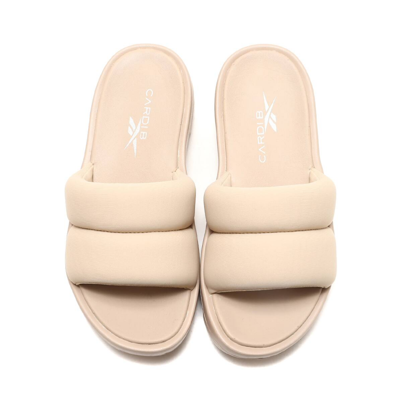 Reebok Womens' Cardi B Slide - حذاء ريبوك كاردي بي للنساء لون بيج
