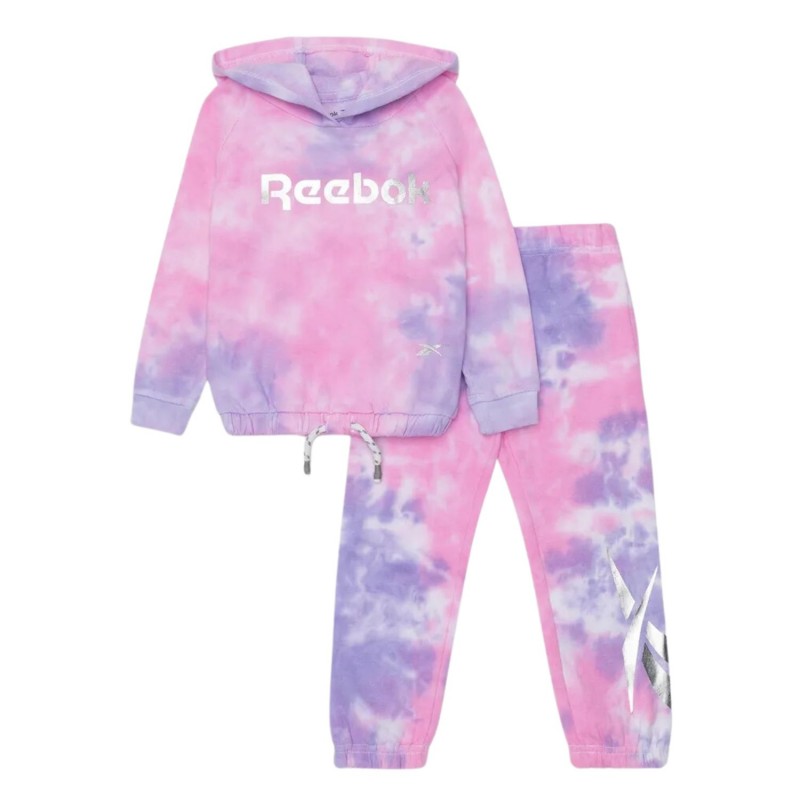 Reebok Kids' Chandal Tod Intl 2Pc Set Tracksuit-  طقم رياضي ريبوك تود انتل قطعتين للأطفال لون زهري وبنفسجي