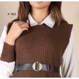 فيست صوف مع قميص للنساء لون بني من Sami Boutique