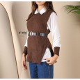 فيست صوف مع قميص للنساء لون بني من Sami Boutique