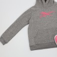 Reebok Girls' Big Logo Hoodi- Grey- هودي ريبوك للأطفال لون رمادي