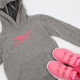 Reebok Girls' Big Logo Hoodi- Grey- هودي ريبوك للأطفال لون رمادي