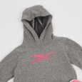 Reebok Girls' Big Logo Hoodi- Grey- هودي ريبوك للأطفال لون رمادي