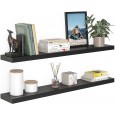 رف خشبي منزلي Floating Shelf لون أسود