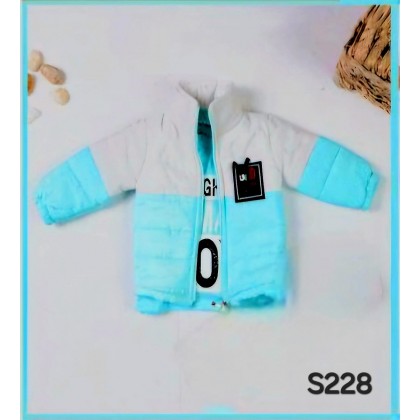 جاكيت للأطفال مع بلوزة لون فيروزي