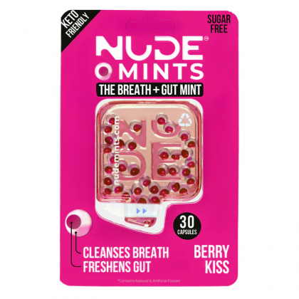 NUDE كبسولة BERRY KISS لرائحة الفم 30 كبسول/ 10علب