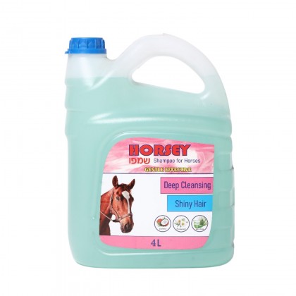 شامبو هورسي الأزرق للخيول - تنظيف منعش برائحة الصبار وجوز الهند 4 لتر - Blue Horsy Natural Shampoo