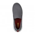 حذاء سكيتشرز جو ووك ماكس للرجال لون رمادي ونعل أبيض- Skechers Men's GOwalk Max - Clinched Shoes