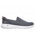حذاء سكيتشرز جو ووك ماكس للرجال لون رمادي ونعل أبيض- Skechers Men's GOwalk Max - Clinched Shoes