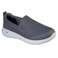 حذاء سكيتشرز جو ووك ماكس للرجال لون رمادي ونعل أبيض- Skechers Men's GOwalk Max - Clinched Shoes