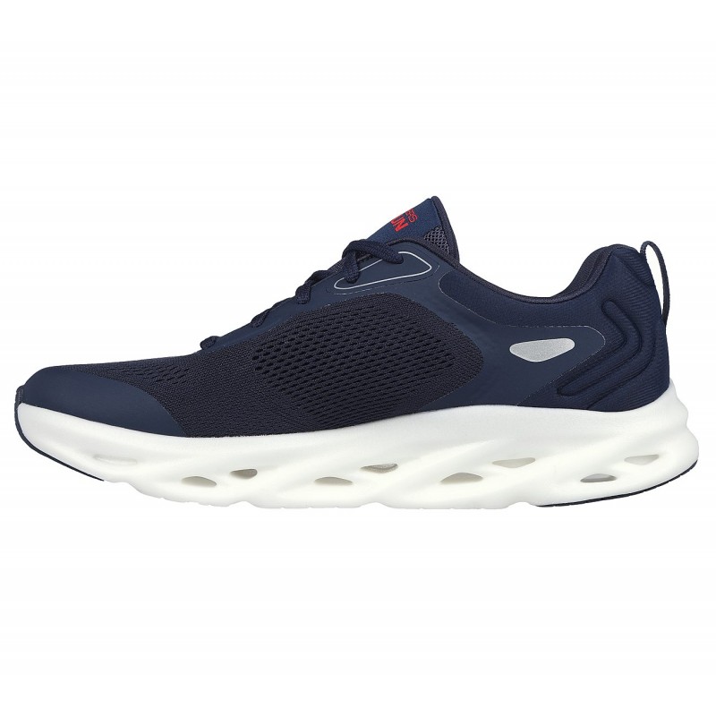 حذاء سكيتشرز جو رن سوريل سبيد للرجال لون كحلي ونعل أبيض- Skechers Men's GOrun Swirl Tech Speed Shoes