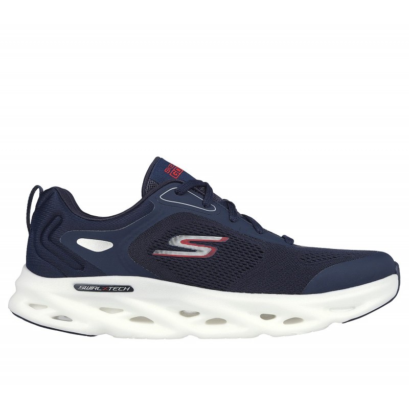 حذاء سكيتشرز جو رن سوريل سبيد للرجال لون كحلي ونعل أبيض- Skechers Men's GOrun Swirl Tech Speed Shoes