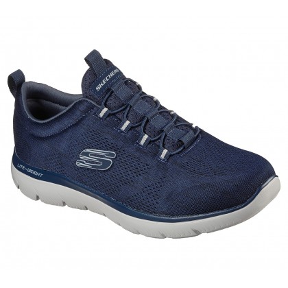 حذاء سكيتشرز سموتيس- لوفين للرجال لون كحلي ونعل أبيض- Skechers Men's Summits - Louvin Shoes