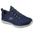 حذاء سكيتشرز سموتيس- لوفين للرجال لون كحلي ونعل أبيض- Skechers Men's Summits - Louvin Shoes