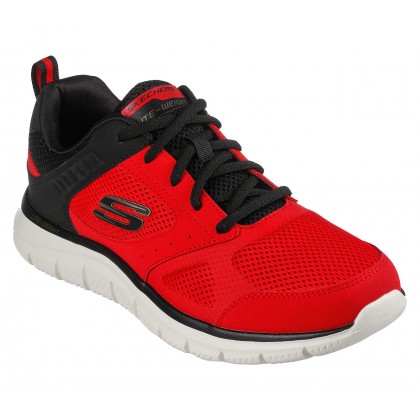 Skechers Men's Track Shoes - حذاء سكيتشرز تراك للرجال لون أحمر ونعل أبيض