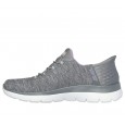 حذاء سكيتشرز سليب انس: سميت للنساء لون رمادي ونعل ابيض- Skechers Women's Slip-ins: Summits - Dazzling Haze Shoes