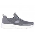 حذاء سكيتشرز ديناميت 2.0- ريال سموث للنساء لون رمادي ونعل أبيض- Skechers Women's Dynamight 2.0 - Real Smooth Shoes