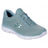 Skechers Women's Summits - Quick Lapse Shoes حذاء سكيتشرز سوميتس كويك لابس للنساء لون أخضر فاتح ونعل أبيض