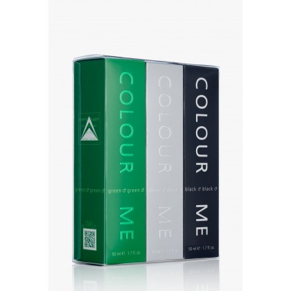 Colour Me Silver Black Green 3×50ML