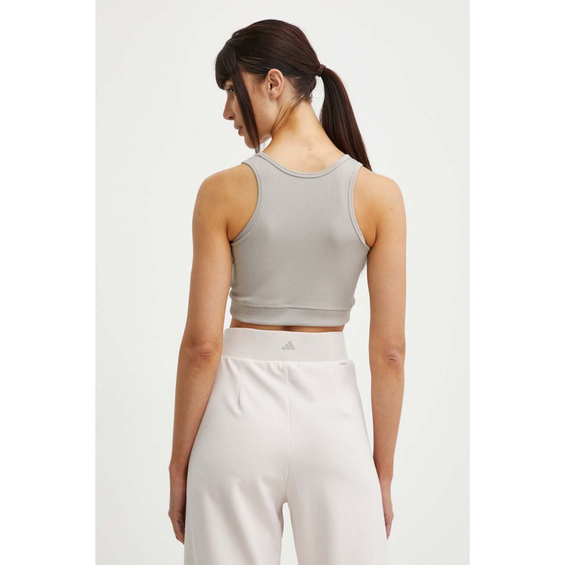 Reebok Womens' Studio Rib Crop Ash Bra