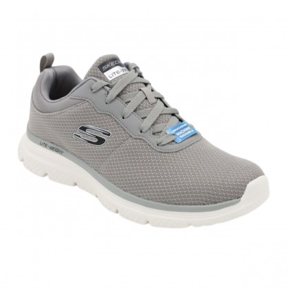 Skechers Men's Burns 2.0 Dorlus Shoes - حذاء سكيتشرز برنز 2.0 للرجال لون رمادي ونعل أبيض