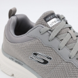 Skechers Men's Burns 2.0 Dorlus Shoes - حذاء سكيتشرز برنز 2.0 للرجال لون رمادي ونعل أبيض