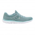 Skechers Women's Summits - Quick Lapse Shoes حذاء سكيتشرز سوميتس كويك لابس للنساء لون أخضر فاتح ونعل أبيض