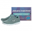 Skechers Women's Summits - Quick Lapse Shoes حذاء سكيتشرز سوميتس كويك لابس للنساء لون أخضر فاتح ونعل أبيض