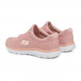 Skechers Women's Summits - Quick Lapse Shoes حذاء سكيتشرز سوميتس كويك لابس للنساء لون زهري ونعل أبيض