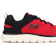 Skechers Men's Track Shoes - حذاء سكيتشرز تراك للرجال لون أحمر ونعل أبيض