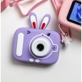 كاميرا أطفال بتصميم أرنب لون بنفسجي