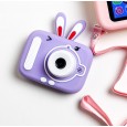 كاميرا أطفال بتصميم أرنب لون بنفسجي