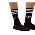 adidas Unisex' Solid Crew Socks 3 Pairs- جوارب اديداس كرو للجنسين (3 أزواج) لون أسود