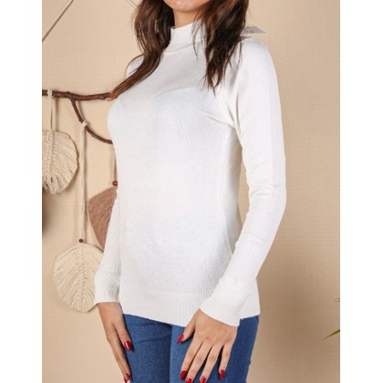 بلوزة خريفية للنساء لون أبيض من Sami Boutique