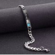 ساعة عقارب أسود مع سوار ستانلس 