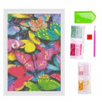 لوحة تزيين الألماس DIY D5 بتصميم فراشات مقاس 40*30 سم