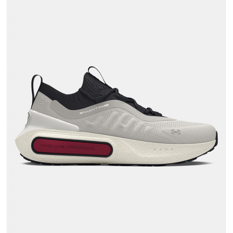Under Under Men's UA Phantom 4 Shoes- حذاء اندر ارمور فانتوم 4 للرجال لون رمادي ونعل أبيض